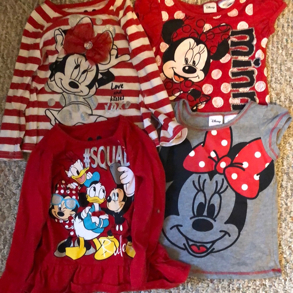 Minnie Mouse shirt lot for 2t